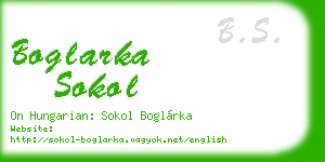 boglarka sokol business card
